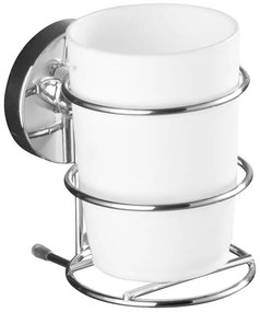 WENKO 20880100-Чаша VACUUM-LOC MILAZZO 7,5x11,5 cm лъскав хром/бял