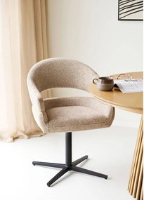 Бежов тапициран трапезен стол с подлакътници Dover – House Nordic