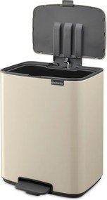 Бежово стоманено кошче за боклук с педал 12 l Bo – Brabantia