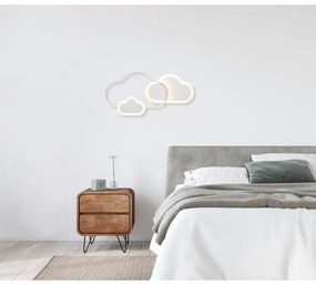 Бяла детска лампа 52x25 cm Cloudy - Trio