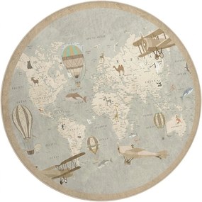Детско килимче за игра подходящо за пране ø100 cm Vintage World – Mila Home