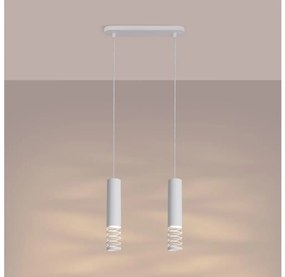Sollux SL.1687 - Пендел LAMI 2xGU10/10W/230V бял