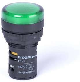 Noark Ex9IL 1C y Сигнална лампа с плоска глава, жълта, 230V AC - 105446