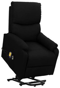 329751 vidaXL Изправящ масажен стол, черен, текстил