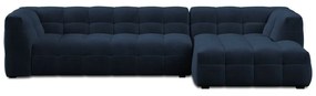 Ъглов диван от синьо кадифе , десен ъгъл Vesta - Windsor &amp; Co Sofas