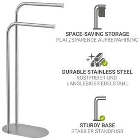 Стойка за кърпи от неръждаема стомана в матово сребрист цвят Levante – Wenko