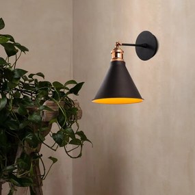 Черна стенна лампа ø 20 cm Berceste – Opviq lights