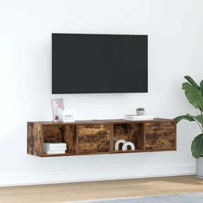 861445 vidaXL ТВ шкафове 2 бр Опушен дъб 60x31x25,5 см инженерно дърво