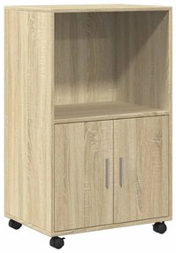 853184 vidaXL Подвижен шкаф, дъб сонома, 55x40x91 см, инженерно дърво