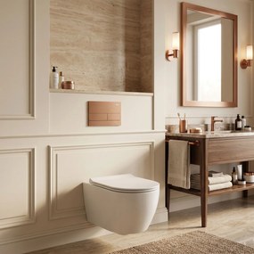 Комплект Структура за Вграждане за WC Slim 024N с Бутон T Brush Copper