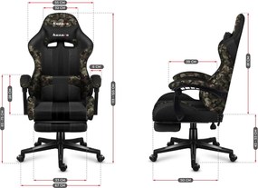 Стол за игри Huzaro Force 4.7 Mesh-Camo