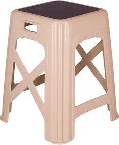 Сгъваем stool от полипропилен в бежов цвят 36.5x36.5x44см.