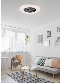 Бяло/в сребрист цвят LED осветително тяло за таван Visby – Trio