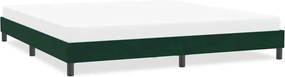 4101376 vidaXL Рамка за легло без матрак Тъмнозелено 200x210 cm Кадифе