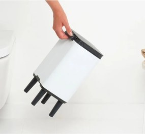 Кош за боклук Brabantia Bo Small Hi 1006639, 4 л, Повдигнат, Плавно и безшумно отваряне, Противоплъзгаща основа, Бял