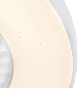 Вентилатор за таван бял със звезден ефект 60 см вкл. LED димируем с дистанционно управление - Climo