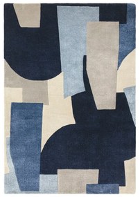 Син ръчно изработен килим от рециклирани влакна 160x230 cm Romy – Asiatic Carpets