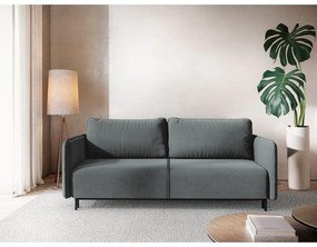 Тъмносив разтегателен диван с място за съхранение 226 cm Luana – Makamii