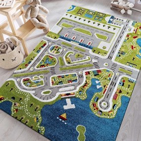 Сензорен детски килим с мотив на морски град Широчина: 100 см | Дължина: 150 см