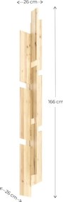 Стенна закачалка от масивен бор в естествен цвят 26 cm Keeper – Karup Design
