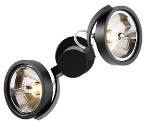 Модерен прожектор черен регулируем 2 светлини - Goes