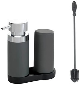 Сив силиконов комплект за миене на съдове Easy Squeez-e – Wenko