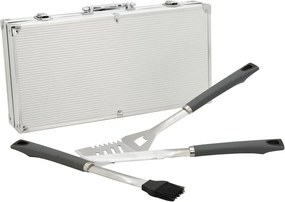 Комплект от 11 инструмента за печене на скара в алуминиев калъф Grey Line - Cattara