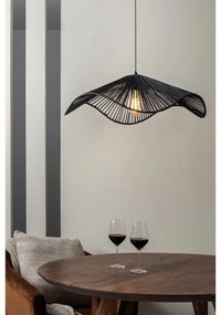 Черна висяща лампа с хартиен абажур ø 62 cm Sombra - Leitmotiv