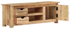 328307 vidaXL ТВ шкаф, 110x30x40 см, грубо мангово дърво