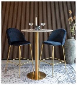 Кръгла бар маса с мраморен плот ø 70 cm Bolzano - House Nordic