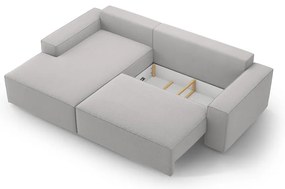 Светлосив разтегателен ъглов диван (ляв ъгъл) Jodie – Micadoni Home