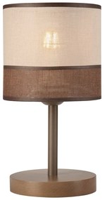 Тъмнокафява настолна лампа с текстилен абажур, височина 30 cm Andrea - LAMKUR