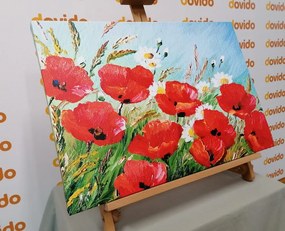 Картина на платно – Рисувани полски макове