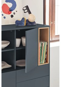 Тъмно сив висок скрин 100x120 cm Corvo - Teulat