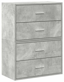 858828 vidaXL Шкафове с 2 чекмеджета 2 бр сив 60x31x40 см инженерно дърво