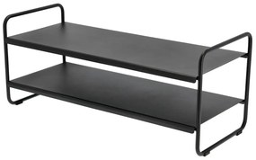 Черен стоманен стелаж за обувки 33x33x80 cm A-Shoe – Zone