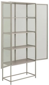 Сива витрина 77x186x35 cm Seaford – Actona