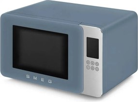 Микровълнова фурна с грил 4в1 SMEG Collezione MOC01SBMEU, 1900W, 29 л, 18 програми, Плавно затваряне, Звуков сигнал, LCD, Син