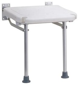 Душово седалце 40x43 см сребристо/бяло