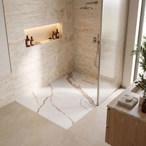 Корито за душ кабина Bazalt CARRARA WHITE 90x120