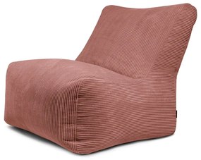 Пуф от рипсено кадифе в тухлен цвят Seat 100 Lounge – SLOWDOWN