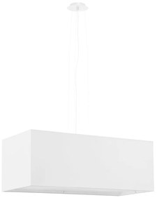 Бяло висящо осветително тяло със стъклен абажур/с текстилен абажур Gryfin Bis – Nice Lamps