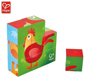 Hape - Дървени кубчета Ферма H1618