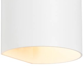 Модерна стенна лампа бяла със светлинен ефект - Sabbio