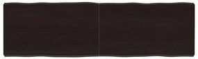 364029 vidaXL Плот за маса тъмнокафяв 140x40x(2-6) см обработен масивен дъб