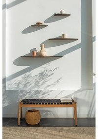 Пейка в черен/естествен цвят Klupa - Gazzda