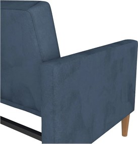 Син кадифен разтегателен диван 207 cm Lilly – Støraa