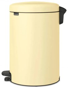 Кош за боклук с педал Brabantia NewIcon 649044, 20 л, Плавно затваряне, Противоплъзгаща основа, Жълт