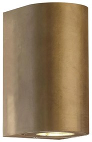 Nordlux - Външно стенно осветително тяло CANTO 2xGU10/28W/230V IP44 месинг