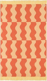 Жълта/оранжева памучна плажна кърпа 100x160 cm Nuno – noo.ma